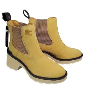 Sorel Hi-Line Heel Chelsea Waterproof Suede Boots Womens Size 8 NEW