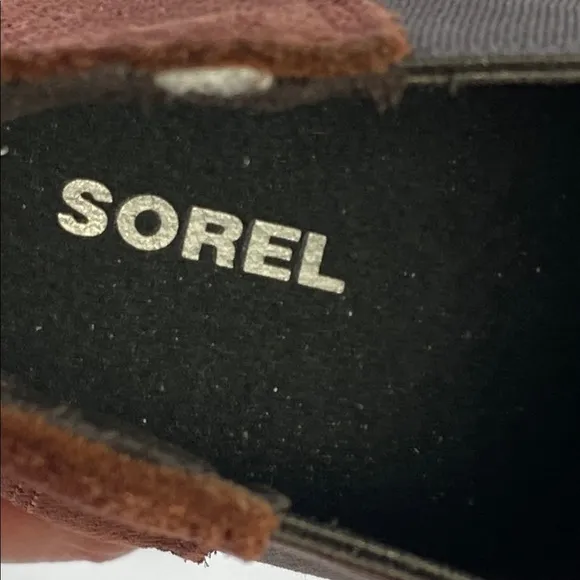 Sorel Joan of Arctic Chelsea II Boot Suede Ankle Boots Rust and Brown Size 9
