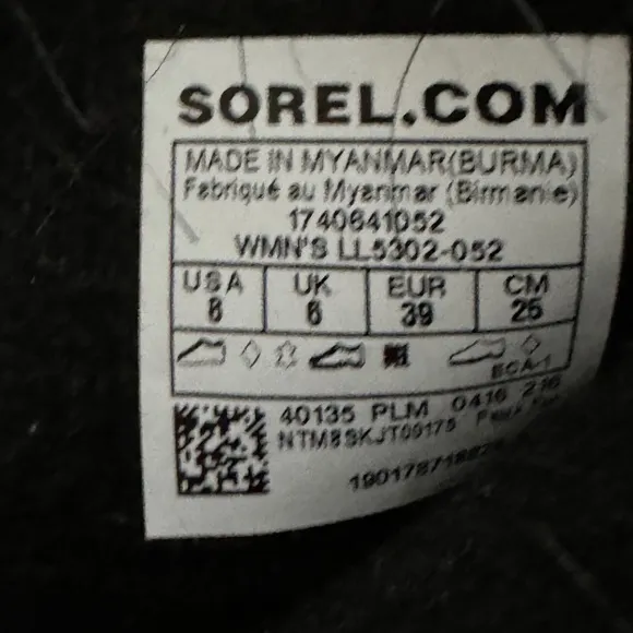 Sorel Joan of Arctic Gray water Proof Snow Boots 8