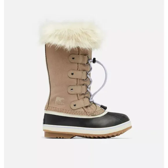 Sorel Joan of Arctic Kids US 7 Beige Suede Waterproof Winter Boots NY1966-264