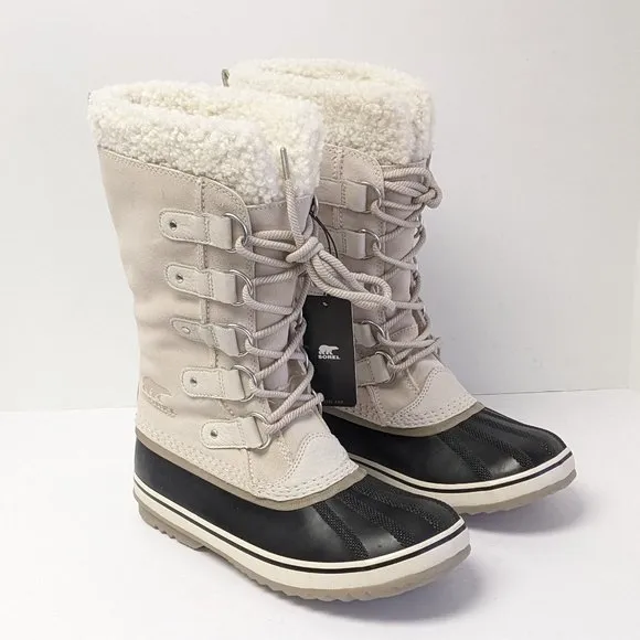 Sorel Joan of Arctic Waterproof Winter Boots, Light Grey Leather, Women's 9.5 M