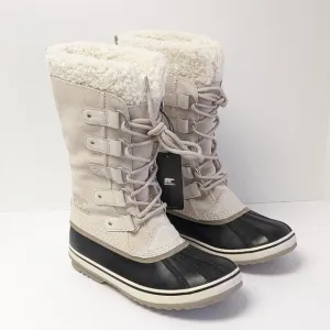 Sorel Joan of Arctic Waterproof Winter Boots, Light Grey Leather, Women's 9.5 M