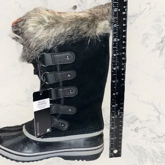 Sorel Joan of Arctic Womens Black Waterproof Insulated Snow Outdoor Boots Size 5