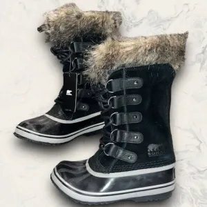 Sorel Joan of Arctic Womens Black Waterproof Insulated Snow Outdoor Boots Size 5