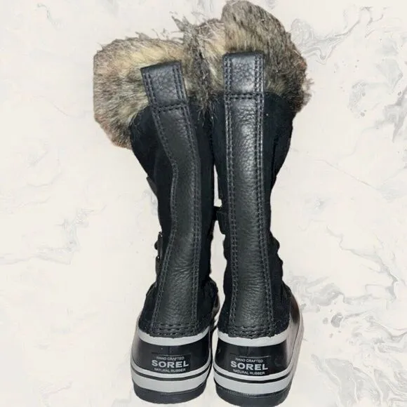 Sorel Joan of Arctic Womens Black Waterproof Insulated Snow Outdoor Boots Size 5