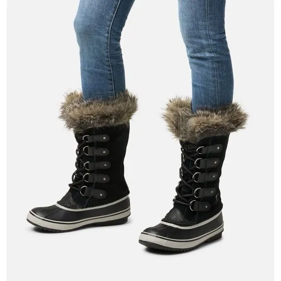 Sorel Joan of Arctic Women's Snow Boots - Black, Faux Fur Size 8‎ US