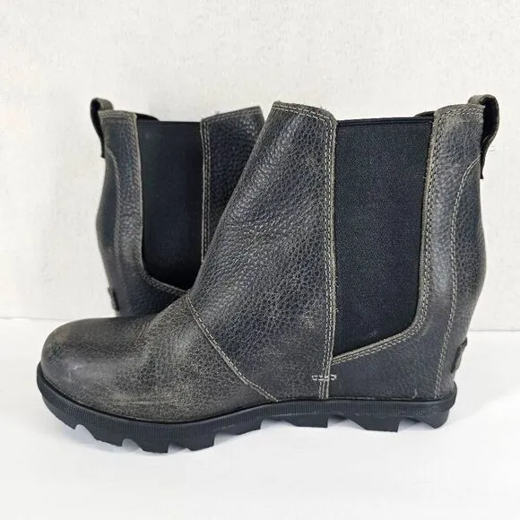 Sorel Joan of Arctic II Hidden Wedge Ankle Boots Gray 9