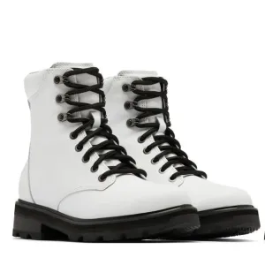 Sorel Lennox Waterproof Lace-Up Boots White and Black Size 8.5 New Retail $190‎