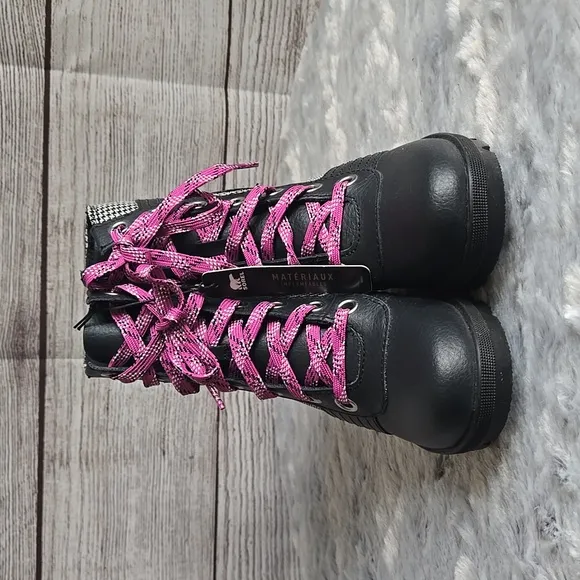 Sorel Lexie Wedgie Black/White Waterproof Winter Boots, Little Girls Size 1, NWT