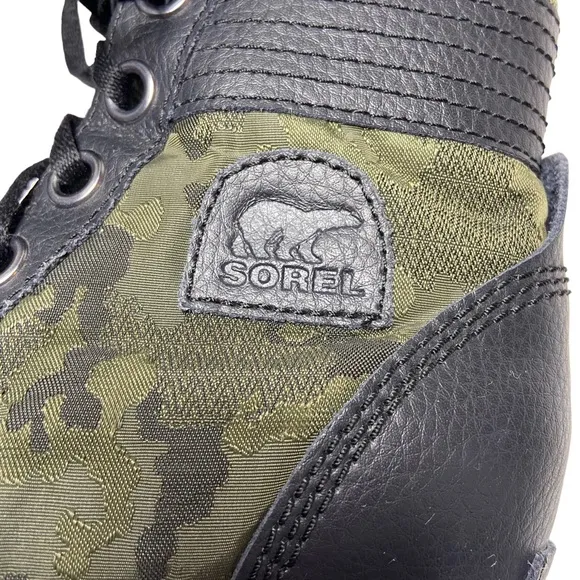 SOREL Lexie Youth Camo Camouflage Wedge Lace Up Boots Green Size 1
