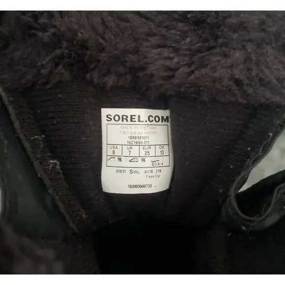 SOREL Little Kid 8 Snow Commander Insulated Waterproof Winter Boots Blue Black