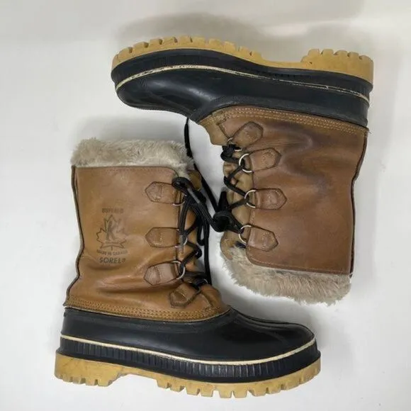 Sorel Men's Buffalo Kaufman Insulated Wool Lined Snow Duck Boots Size 8