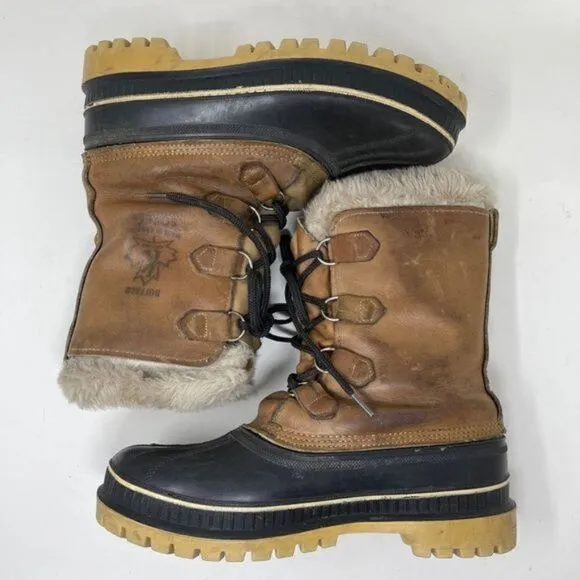 Sorel Men's Buffalo Kaufman Insulated Wool Lined Snow Duck Boots Size 8