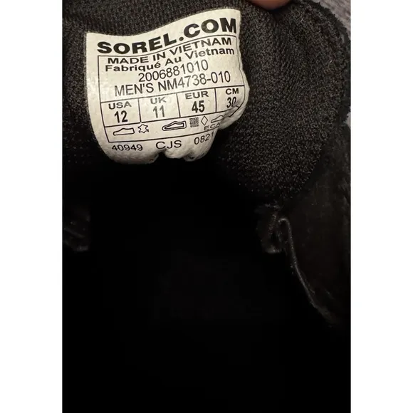 Sorel Mens C-Street Chukka WP boots Black, Sea Salt Suede Leather Size 12 M