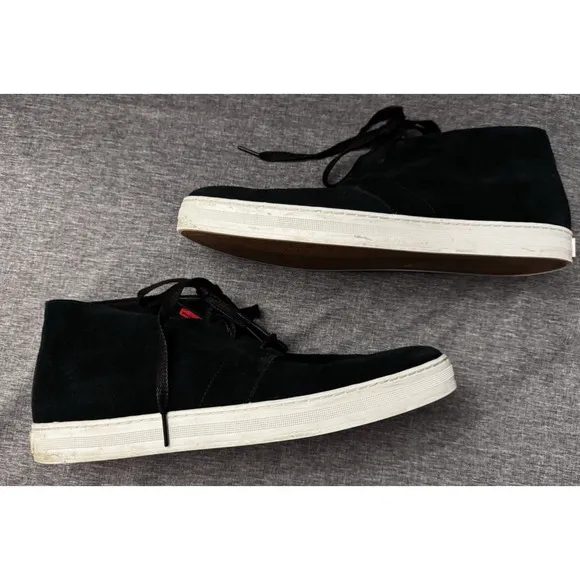 Sorel Mens C-Street Chukka WP boots Black, Sea Salt Suede Leather Size 12 M