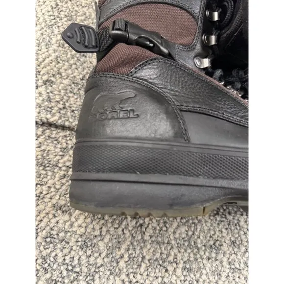 Sorel Mens NM1875-908 Waterproof Winter Boots Size 10 Black &amp; Brown