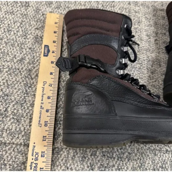 Sorel Mens NM1875-908 Waterproof Winter Boots Size 10 Black &amp; Brown