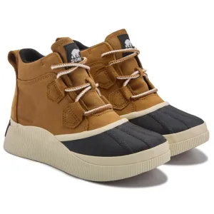 Sorel Out N About III Classic Winter Duck Boots Tan Suede Black Rubber 6.5