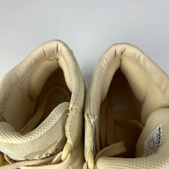Sorel Out N About Nova Sand Sea Salt Suede Waterproof Wedge Boots Size 5.5