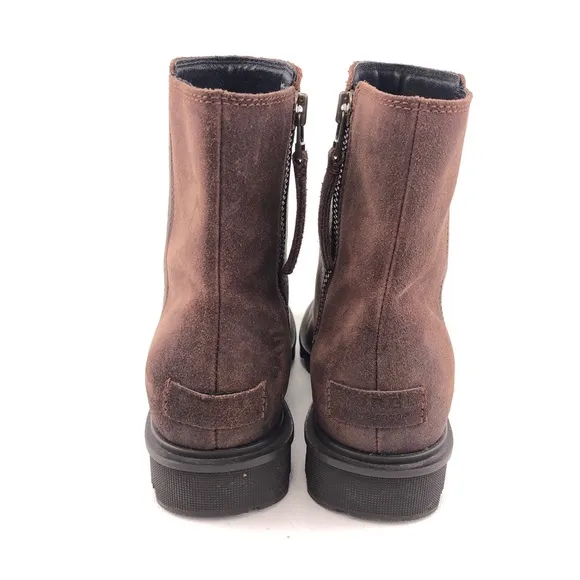 Sorel Phoenix Zip Brown Leather Ankle Boots 8.5