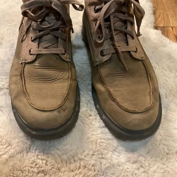 Sorel Portzman Moc Toe Boots Men's Size 11 Lace Front Waterproof Ankle Brown