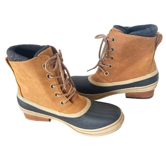 SOREL Slimpack III Lace Boot Waterproof Women's 10 EU 41 Tan/Black Worn Once!