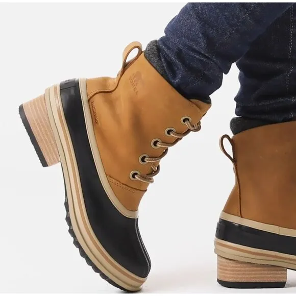 SOREL Slimpack III Lace Boot Waterproof Women's 10 EU 41 Tan/Black Worn Once!