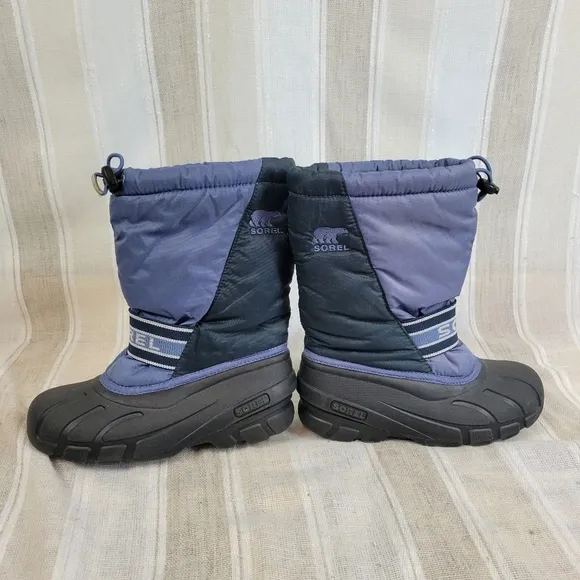 Sorel Snow Boots Blue Black Kids Size 4