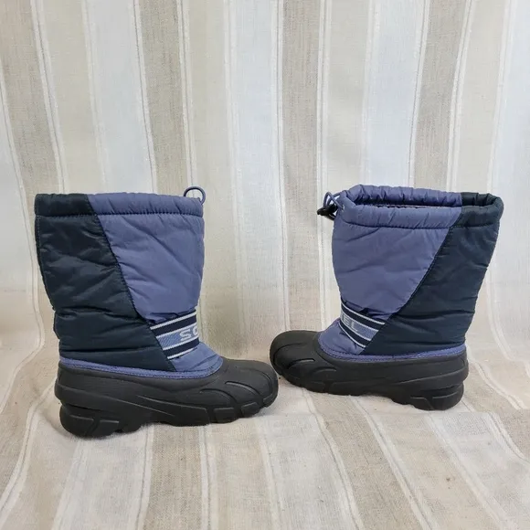 Sorel Snow Boots Blue Black Kids Size 4