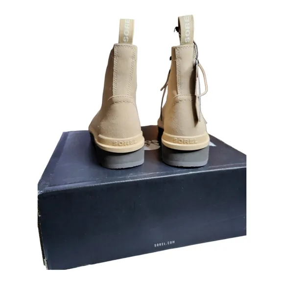 Sorel Tan suede combat Boots