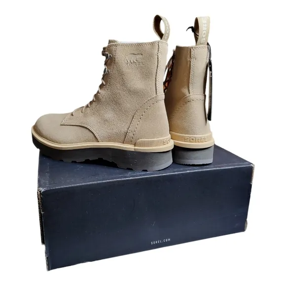 Sorel Tan suede combat Boots