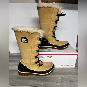 Sorel Tivoli High II waterproof Faux Fur Boots Womens 7.5 Cute Chic Rain Sexy