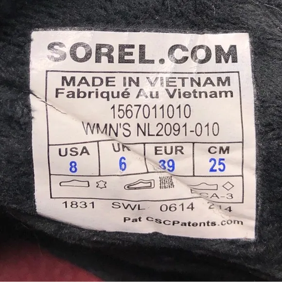 Sorel Tivoli II Blanket Winter Snow Boots 8