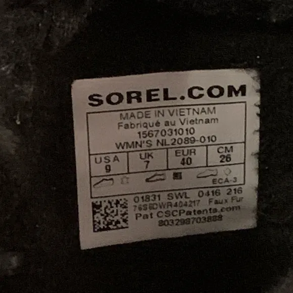 SOREL Tivoli II Faux Fur Lace Up Outdoor Boots in black size 9