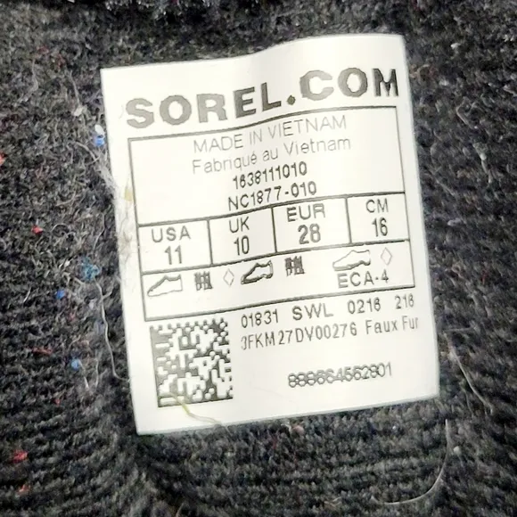 Sorel Toddler's Snow Commander Boots Black Size 11