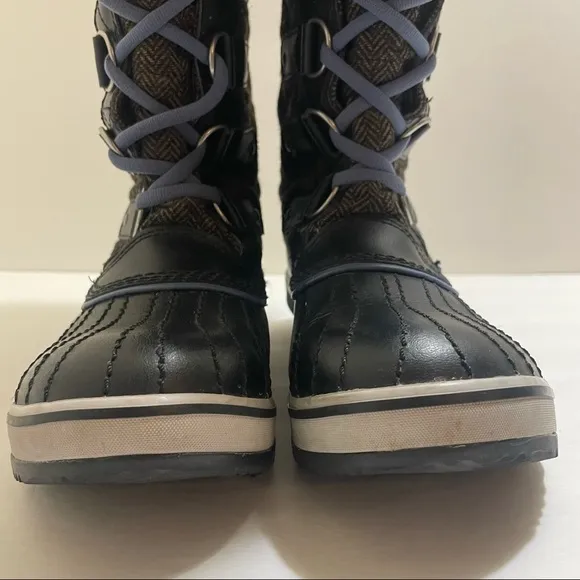 Sorel Tofino Brown Herringbone Snow Boots 7