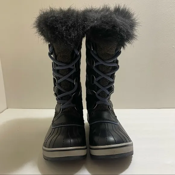 Sorel Tofino Brown Herringbone Snow Boots 7