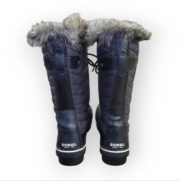 SOREL Tofino II Faux Fur Lined Waterproof Boots Black Size 7