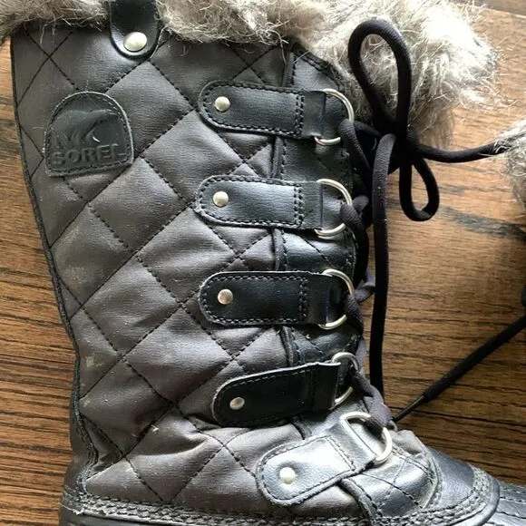 Sorel Tofino ll winter faux lined winter boots quilted shaft waterproof woman 7