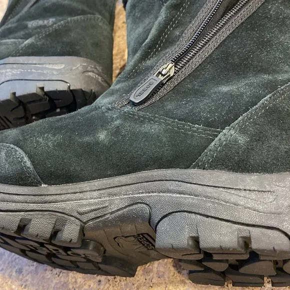 Sorel Waterfall Black Suede Waterproof Winter Boots Thinsulate Insulated 8.5