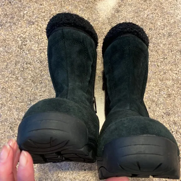 Sorel Waterfall Black Suede Waterproof Winter Boots Thinsulate Insulated 8.5