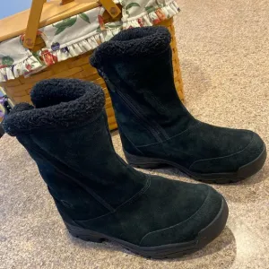 Sorel Waterfall Black Suede Waterproof Winter Boots Thinsulate Insulated 8.5