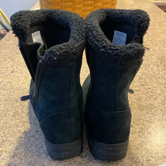 Sorel Waterfall Black Suede Waterproof Winter Boots Thinsulate Insulated 8.5