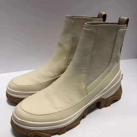 Sorel Women’s Brex, Natural Waterproof Chelsea Boots, Size 11M