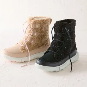 Sorel Women's Explorer II Joan Cozy Boots in Nova Sand/Sea Salt Tan 7.5 nwt