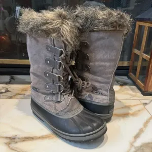 Sorel Women's Joan of Arctic Waterproof Grey Tall Winter Boots Size 9