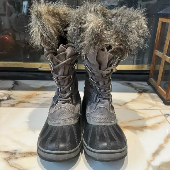 Sorel Women's Joan of Arctic Waterproof Grey Tall Winter Boots Size 9