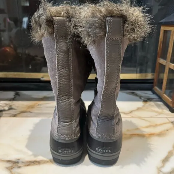 Sorel Women's Joan of Arctic Waterproof Grey Tall Winter Boots Size 9