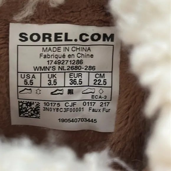 Sorel  Women's NL2680-286 Leather/Suede Tan Lace-Up Boots Waterproof size 5.5