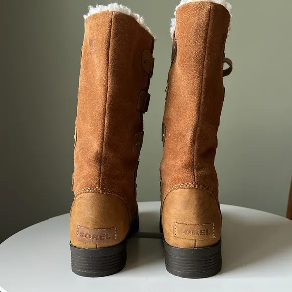 Sorel  Women's NL2680-286 Leather/Suede Tan Lace-Up Boots Waterproof size 5.5